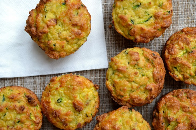 Low Carb Savory Cheddar Cheese & Zucchini Muffins #healthy #keto
