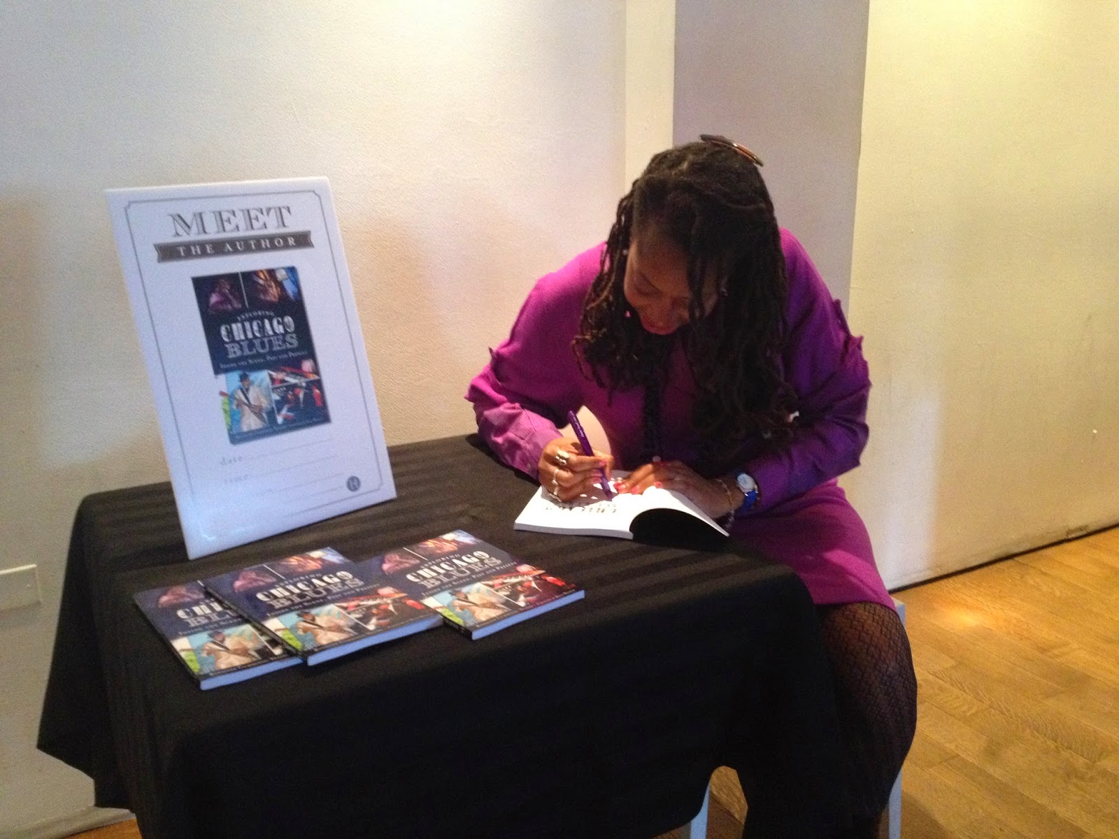 Rosalind Cummings Yeates Autographing her book Exploring Chicago Blues