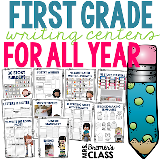 A year of first grade writing centers