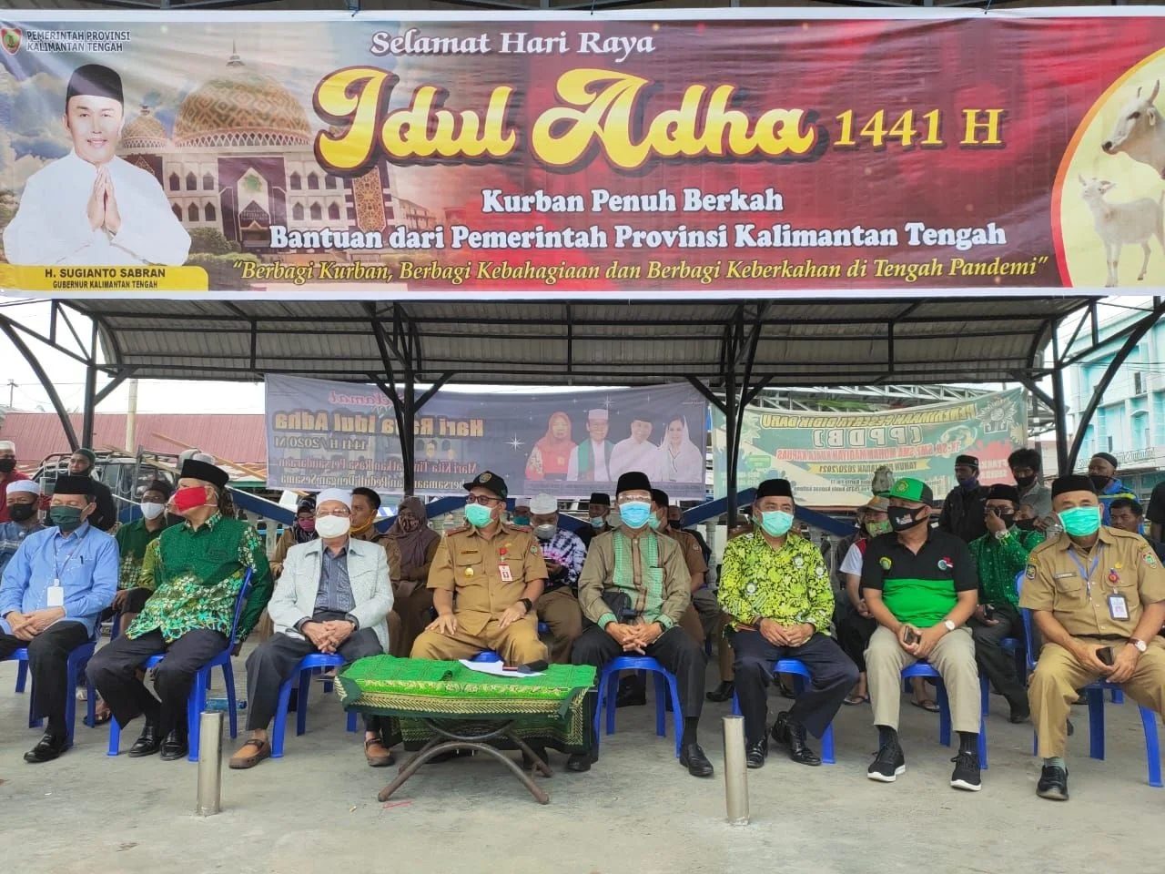 Ketua DPW LDII Kalimantan Tengah Bersama MUI, NU, Dan Muhammadiyah  Menghadiri  Ceremonial Penyerahan Bantuan Kurban Dari Pemerintah Prov. Kalteng