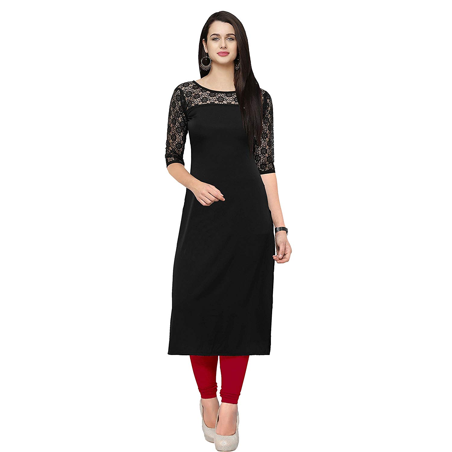 Shiv Retail Women's Crepe and Net Kurta (From Amazon) - Gala Online Store
