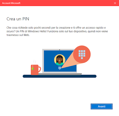 Crea un PIN su Windows 10