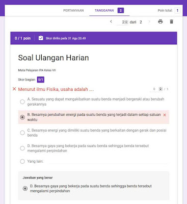 Cara membuat Soal Ujian/Ulangan Online dengan Google Formulir