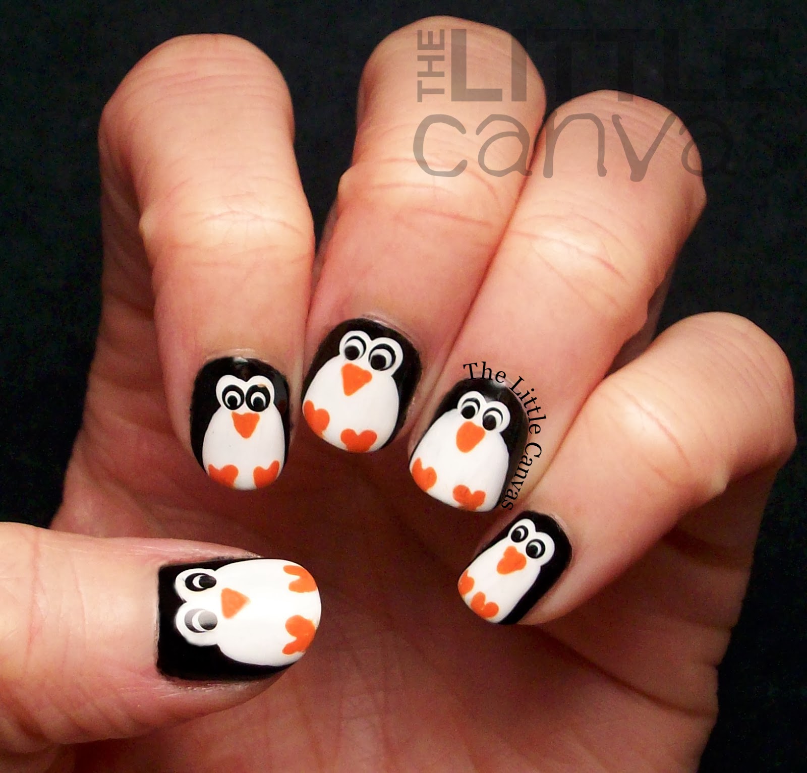 Penguin Nail Art - The Little Canvas