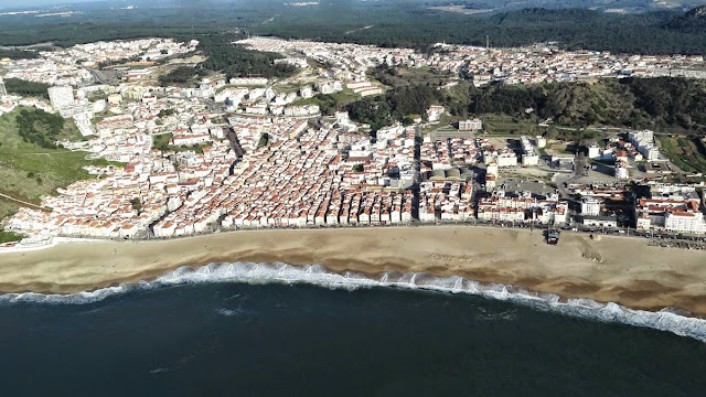Imagem aérea de Nazare - Portugal