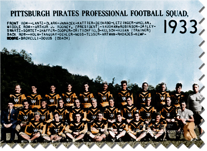 Pro Football Journal: NFL Colorization of the Day: 1933 Pittsburgh