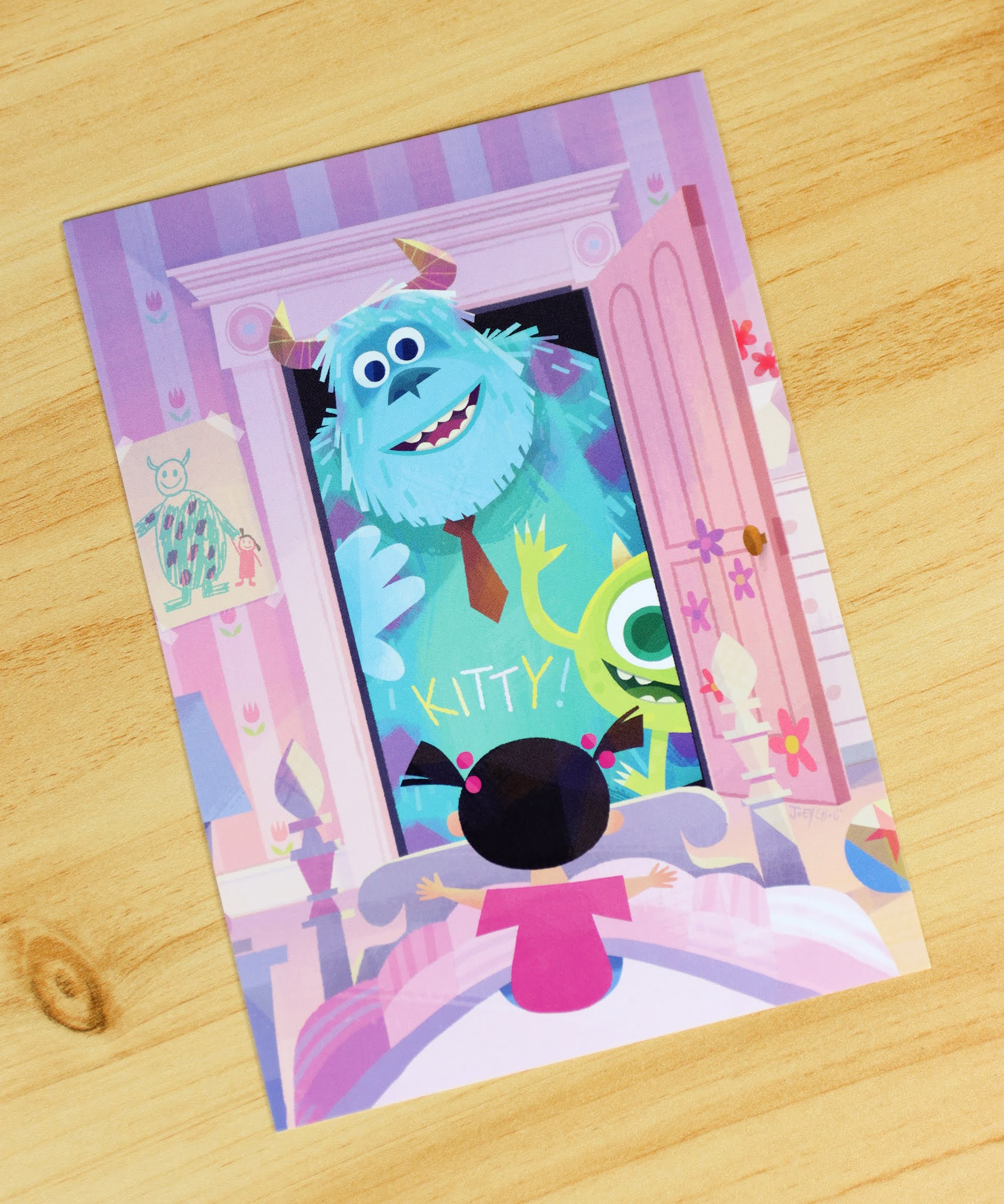 Dan the Pixar Fan Monsters Inc. Postcard (Artwork by Joey Chou)