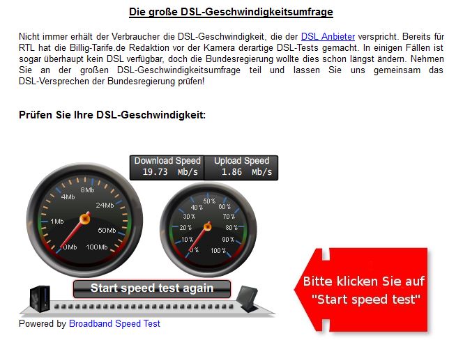 DSL-Geschwindigkeitstest