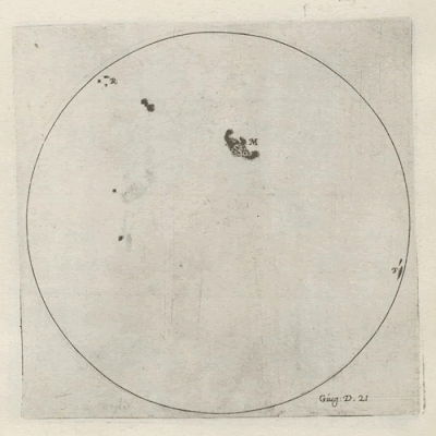Galilei, Galileo, 1564-1642. Istoria e dimostrazioni intorno alle macchie solari e loro accidenti, 1613.