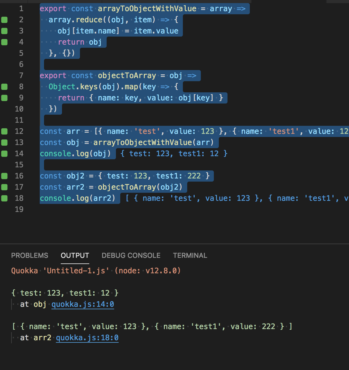 use Quokka in Visual Studio code