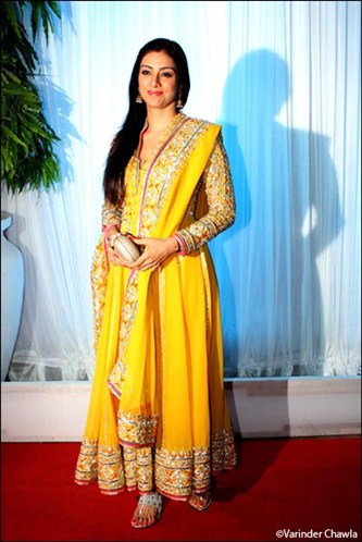 Tabu Anarkali Salwar at Esha Deol Wedding - Indian Dresses
