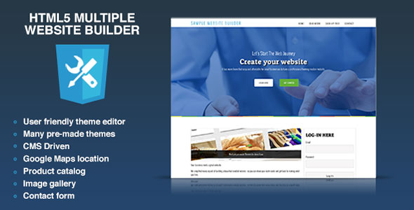 HTML5 Multiple Website Builder - Multisite CMS