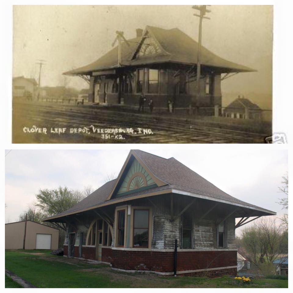 Towns and Nature Veedersburg, IN NKP (Cloverleaf) Depot