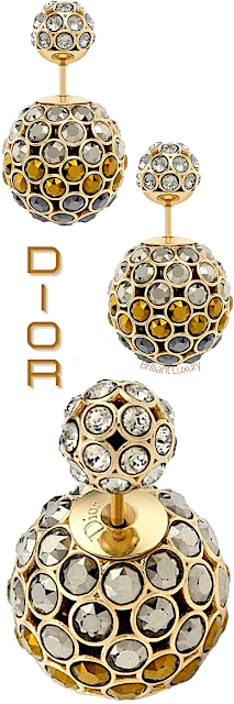 ♦Dior Mise en Dior Tribales gold earrings with different stones #dior #jewelry #earrings #brilliantluxury