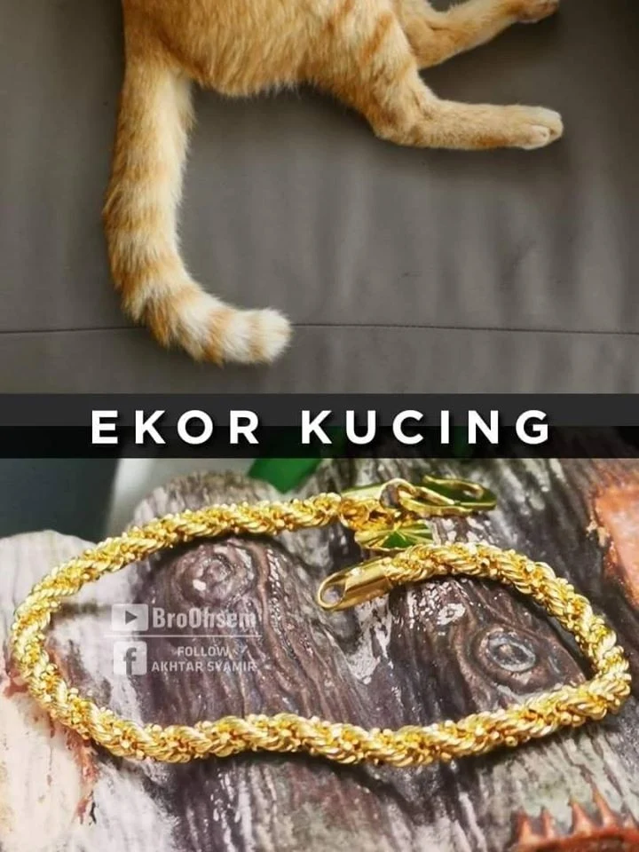 Gelang Emas Ekor Kucing