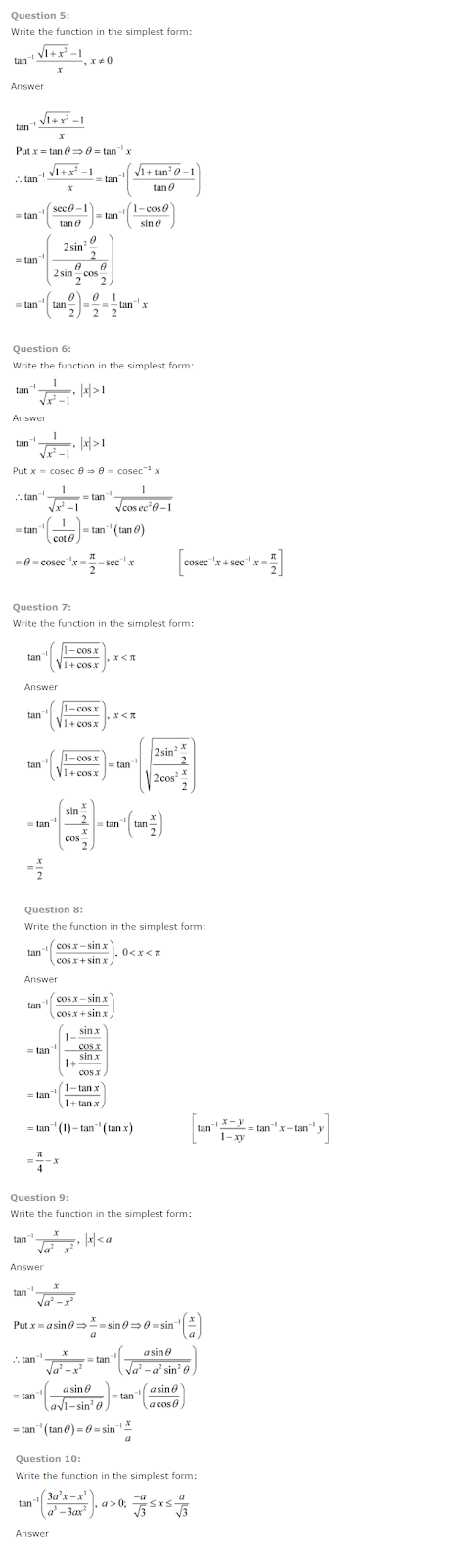 NCERT Solutions For Class 12 Maths Solutions