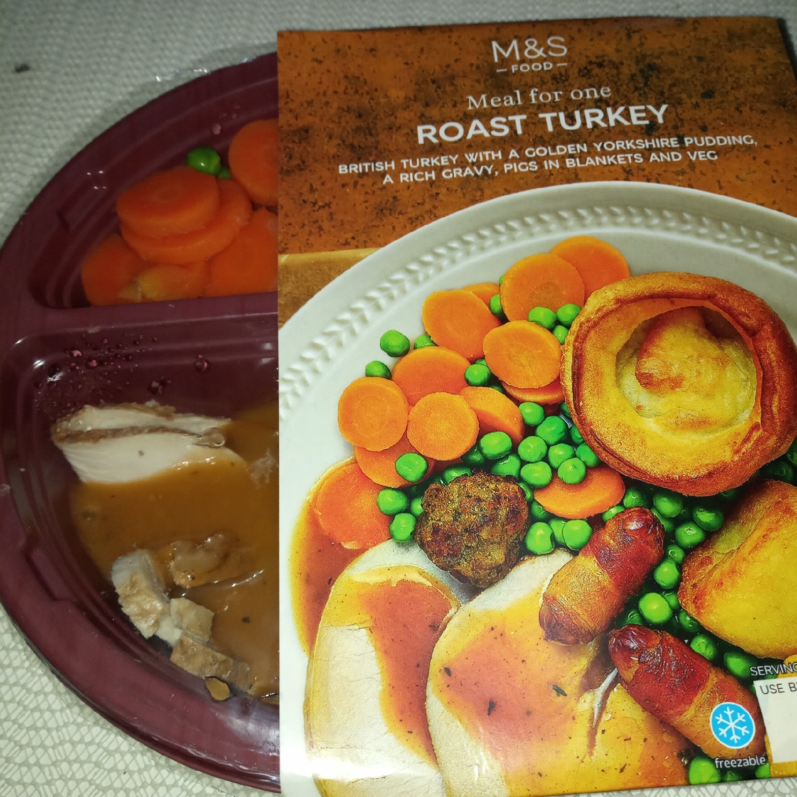 Supersupergirl's Food Reviews M&S marks spencers roast turkey meal for
