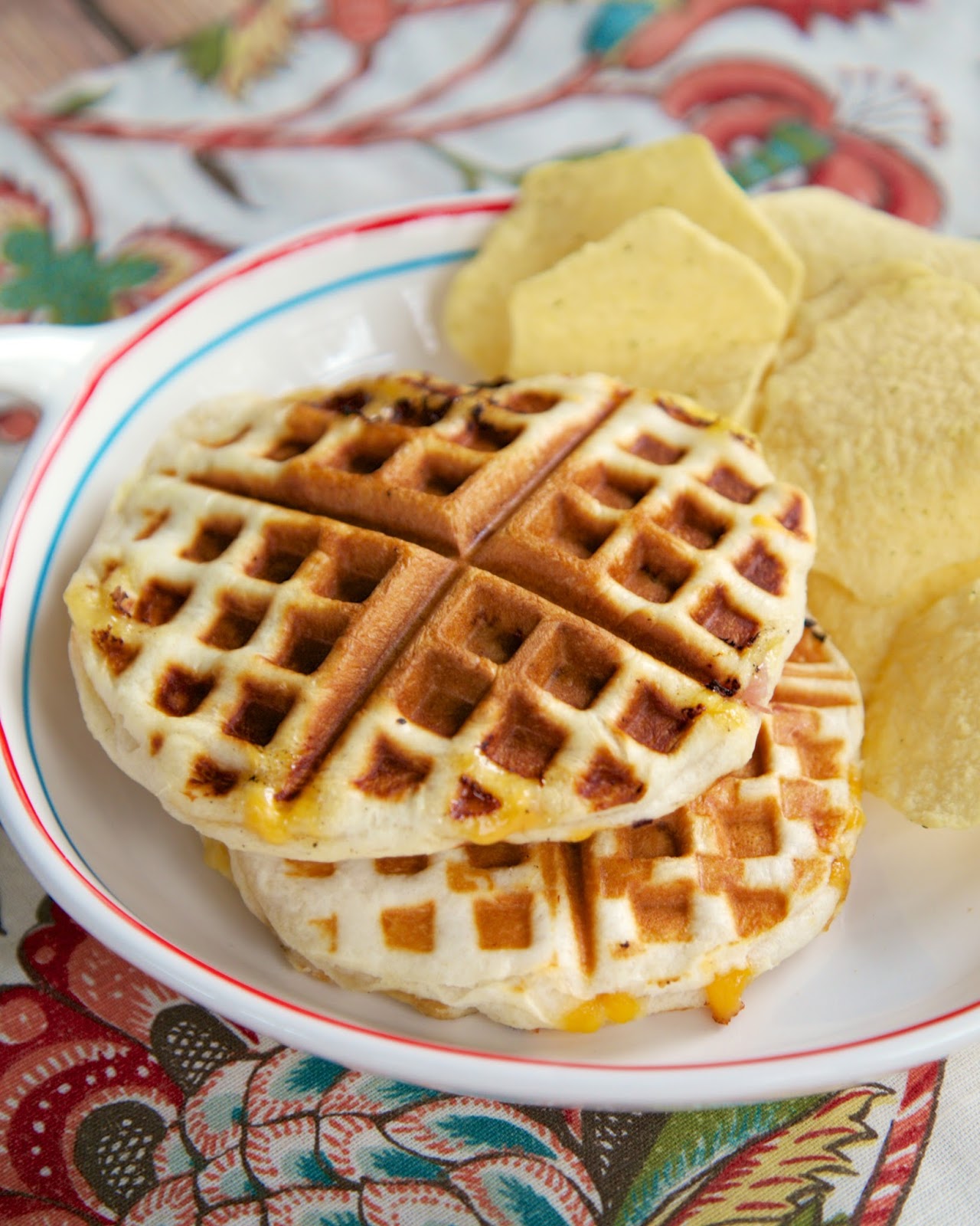 Ham & Cheese Waffle Sandwiches Plain Chicken®