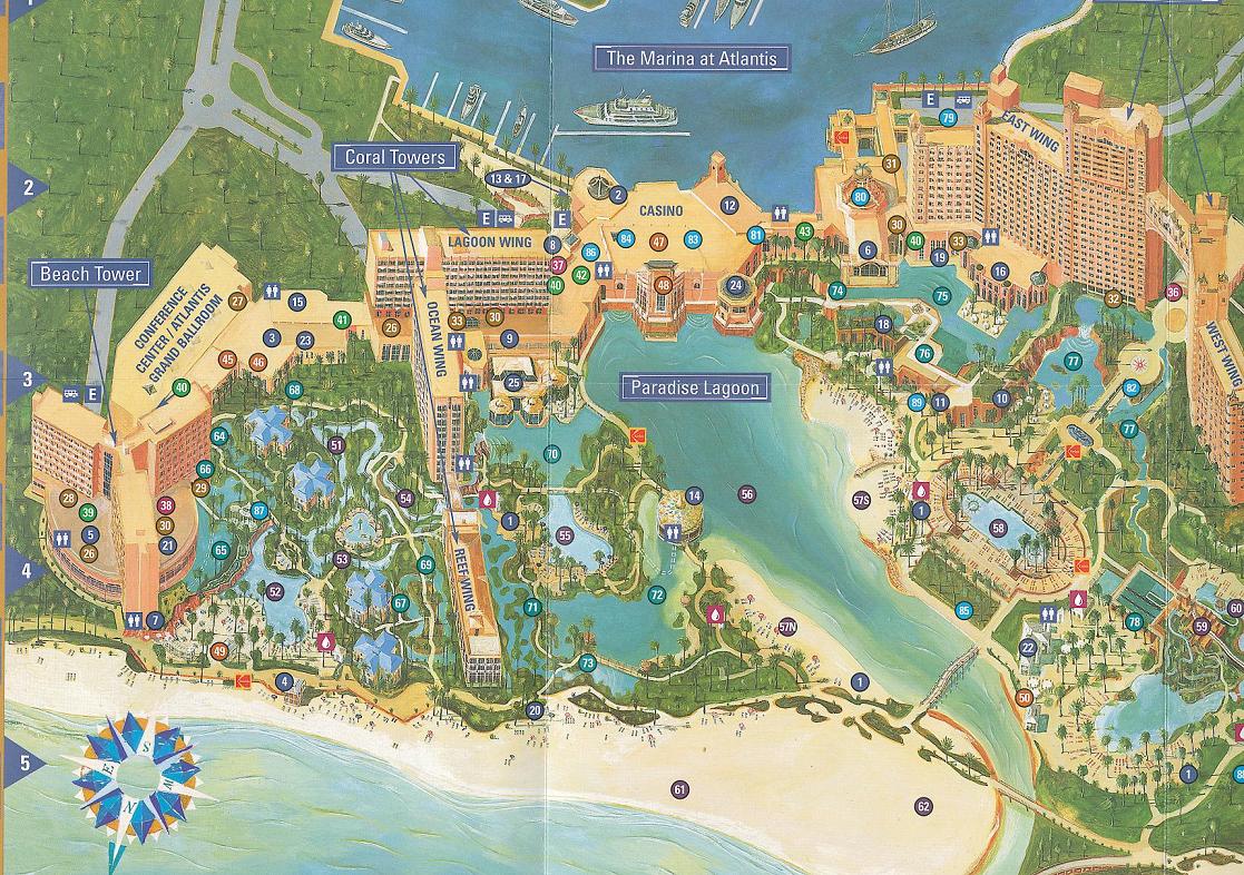 Atlantis Bahamas Map
