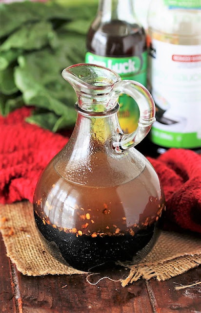 Glass Bottle of Asian Sesame Dressing Image