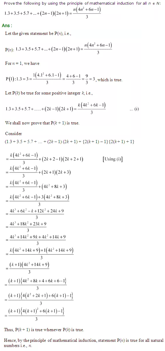NCERT Maths Solutions Class 11th Chapter 4 Principle of Mathematical Induction