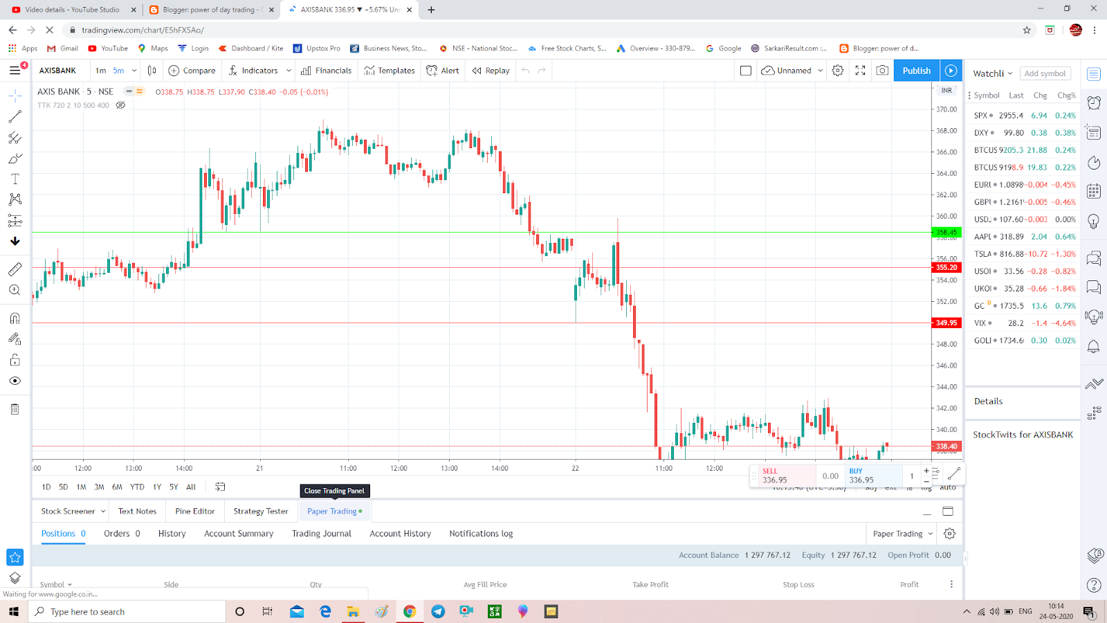 power of day trading: TradingView paper trading