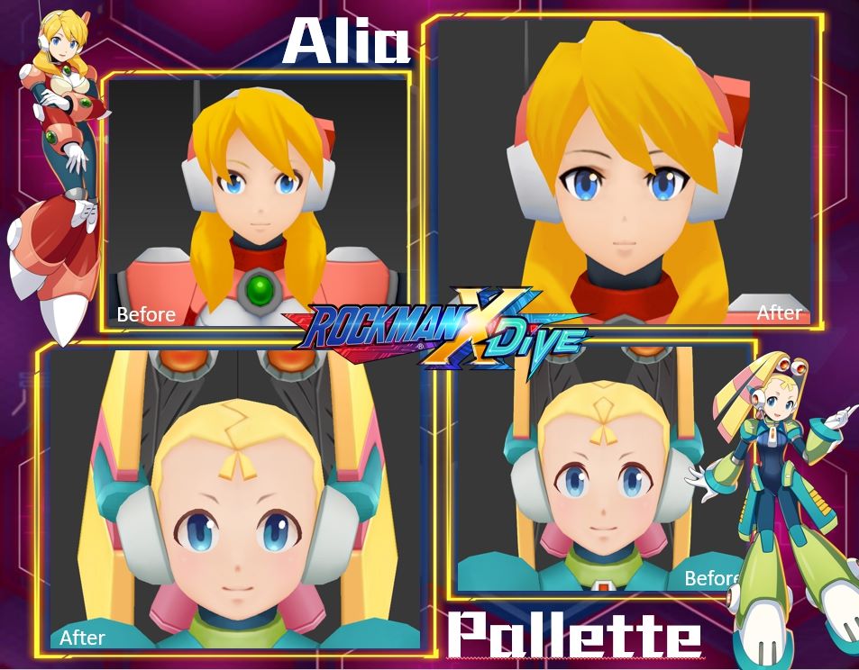 Rockman Corner Rockman X DiVE Alia and Pallette Models Updated