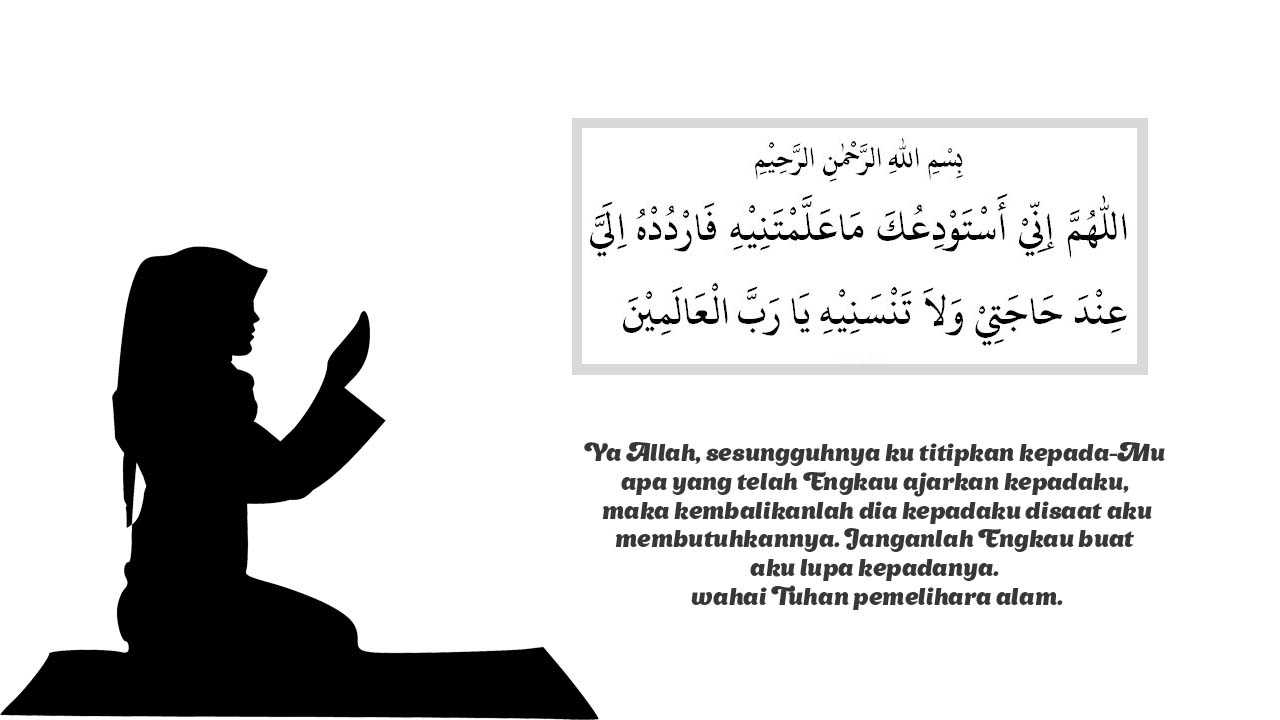 doa mengakhiri pelajaran (sebelum pulang sekolah)