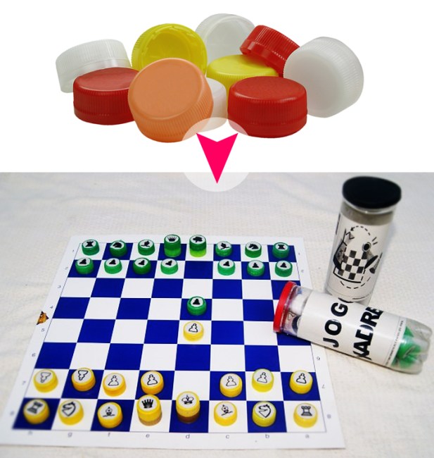 DICAS DE EDUCAÇÃO: Faça seu próprio jogo de xadrez com material