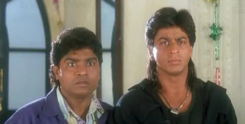 Johnny Lever with Shahrukh Khan