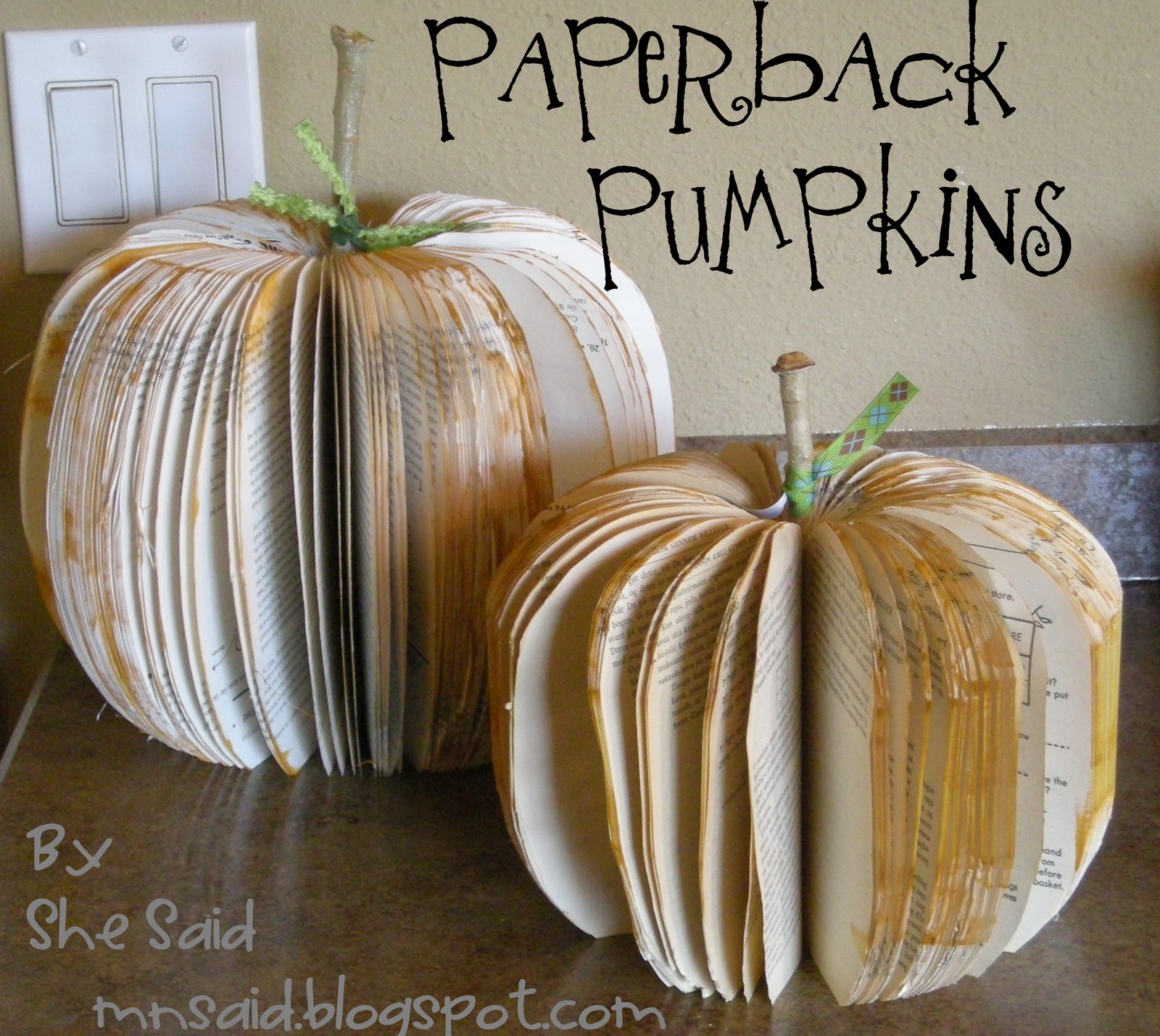 She Said Paperback Pumpkins