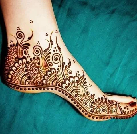 New Mehndi Designs – Beautiful Foot Mehndi Designs # i196