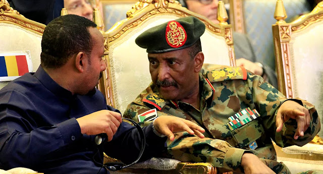 رئيس مجلس السيادة الانتقالي السوداني عبد الفتاح البرهان السودان، رئيس مجلس السيادة الانتقالي السوداني، عبد الفتاح البرهان، أثيوبيا ، حربوشة نيوز