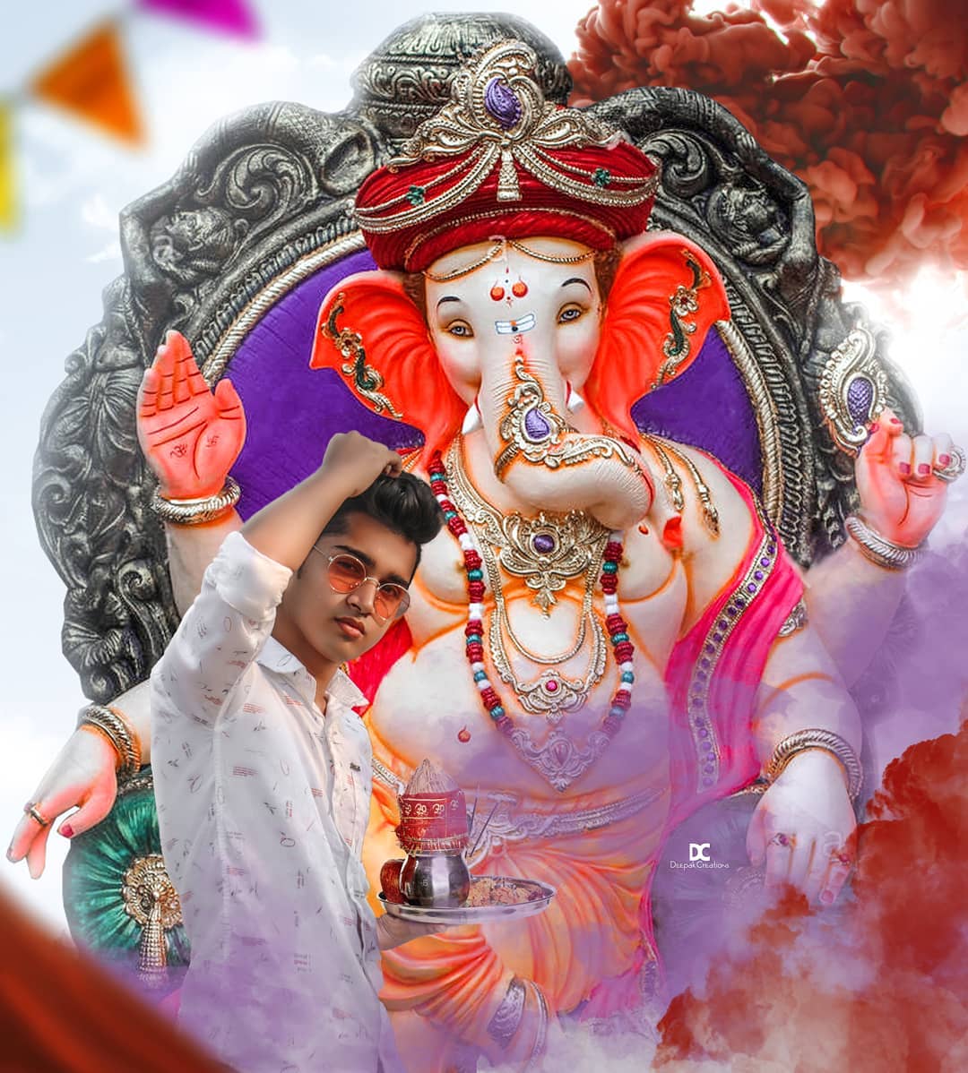 Ganesh Chaturthi Special Smoke Editing Background Download