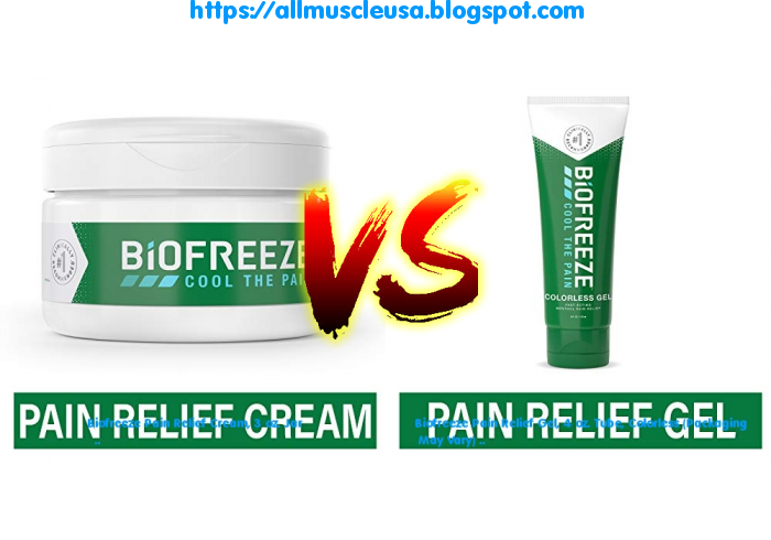 Biofreeze Pain Relief Cream, 3 oz. Jar VS Biofreeze Pain Relief Gel, 4 ...