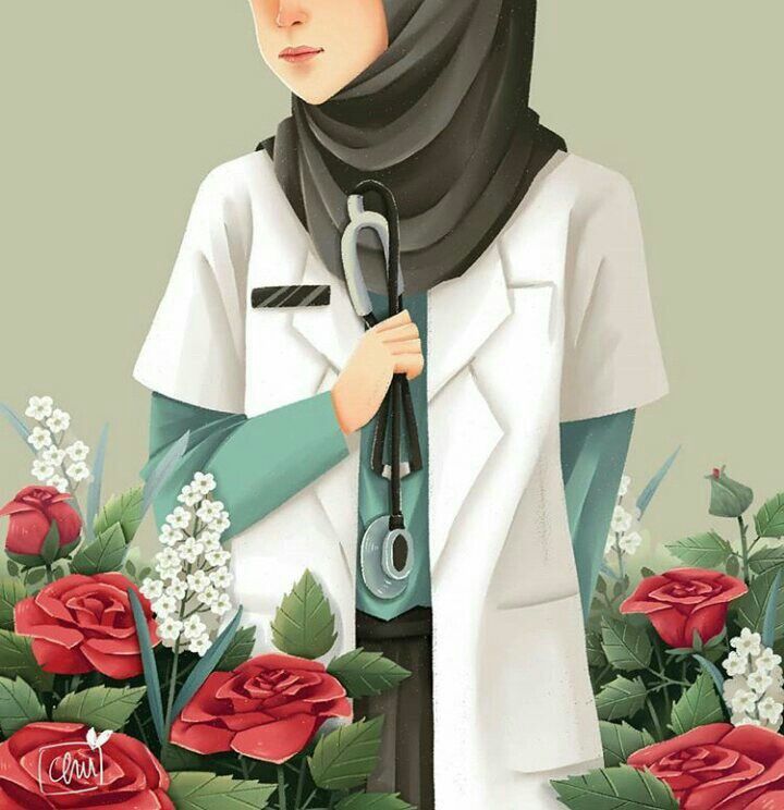 Wow 22 Gambar Kartun Dokter Muslimah Richa Gambar