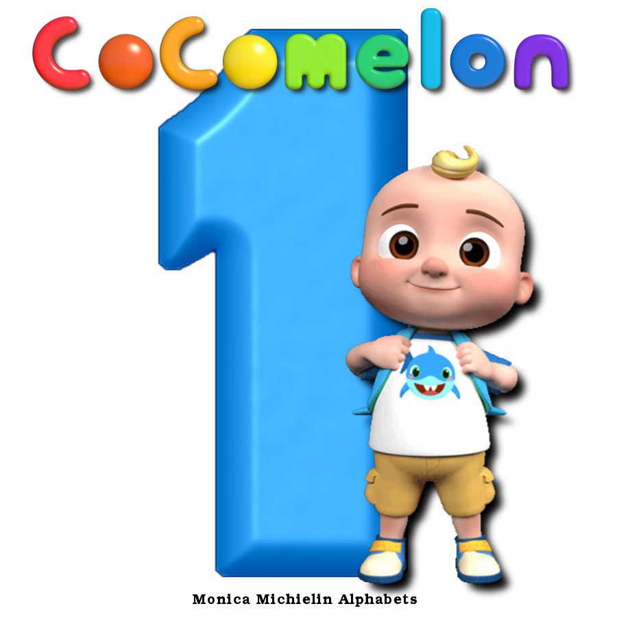 COCOMELON BLUE SHARK BABY ALPHABET LETTERS PNG, NUMBERS, ICONS AND BIBLE VE...