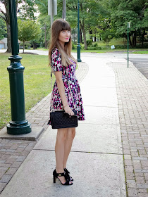 Floral Print Dress, Chanel Inspired Bag, Coach Shoes | House Of Jeffers, a fashion blog from a New Jersey point of view