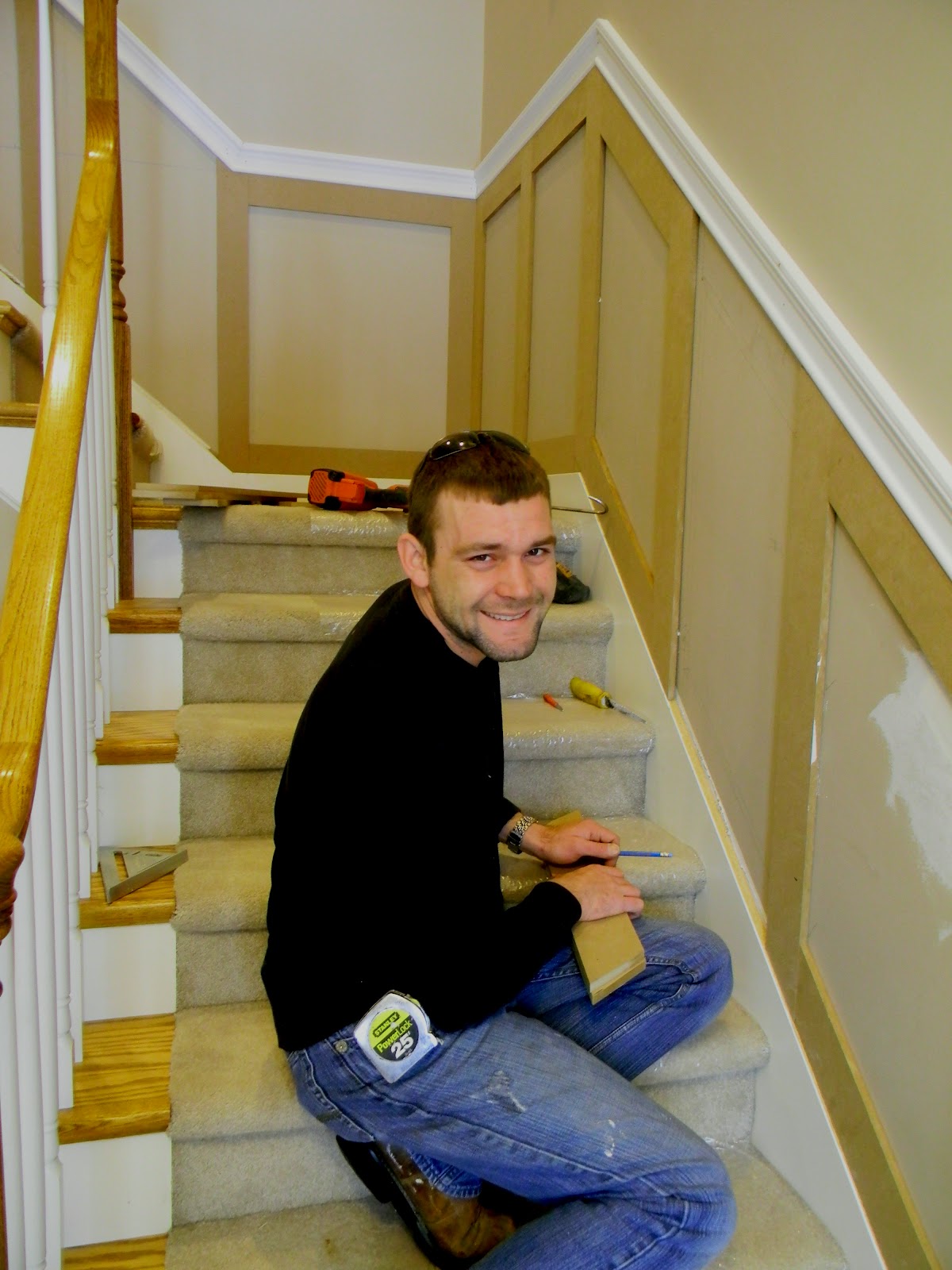 Forever Decorating! Stairwell Wainscoting