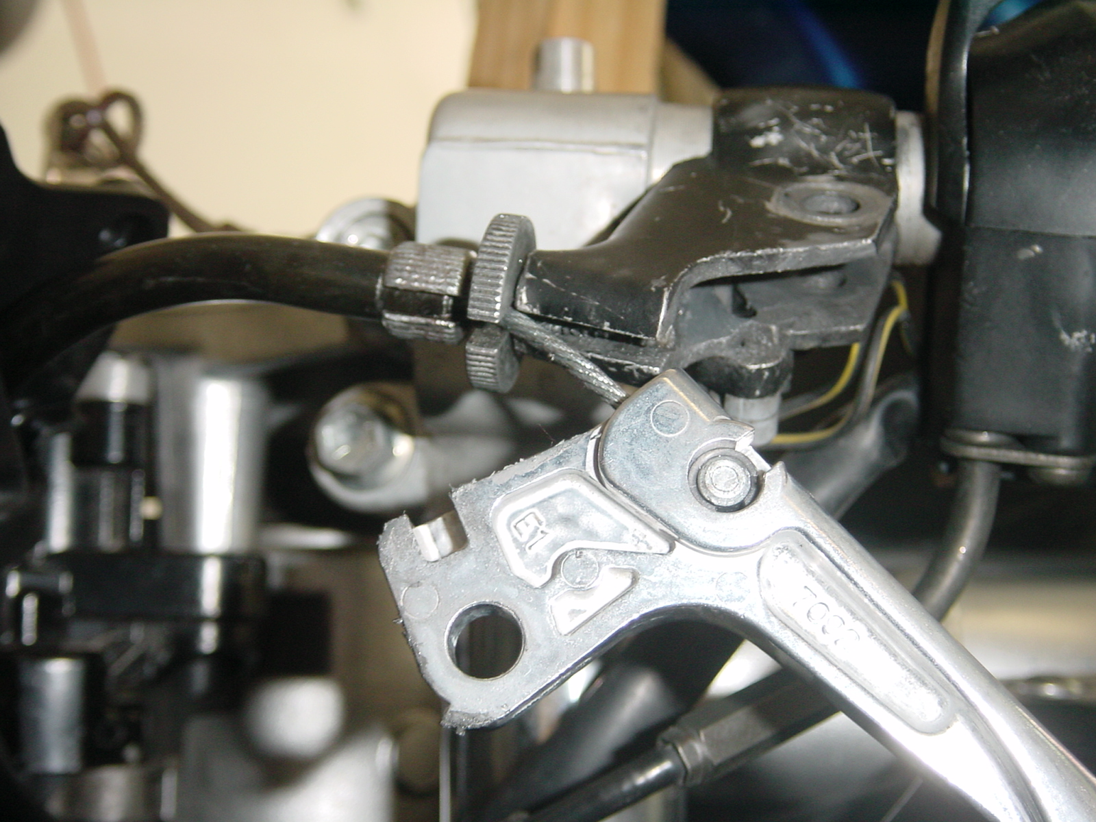 clutch cable, lever, and cover