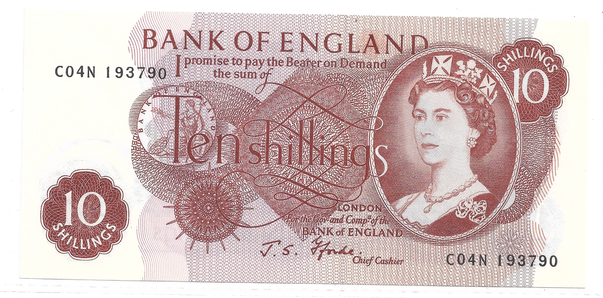 coins and more 1859) A Bank of England 10 Shillings Banknote (1961), a