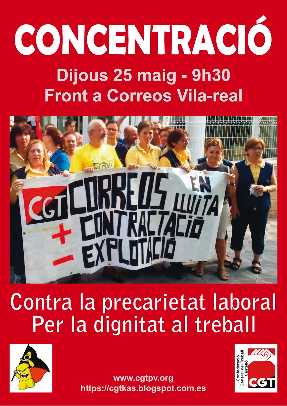 CGT CASTELLÓ Nota de prensa 25 de Mayo de 2017. COMUNICADO CGT CORREOS CASTELLÓN. CGT CASTELLÓ Nota de prensa 25 de Mayo de 2017. COMUNICADO CGT CORREOS CASTELLÓN.