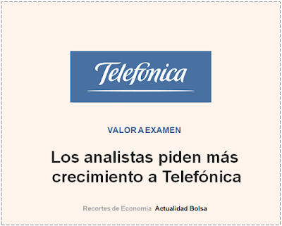  TELEFONICA, VALOR A EXAMEN en Cinco Días. 31 Agosto 2019. 