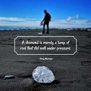 Funny Inspirational Work Quotes -1234bizz: (A diamond is merely a lump of coal that did well under pressure - Henry Kissenger)