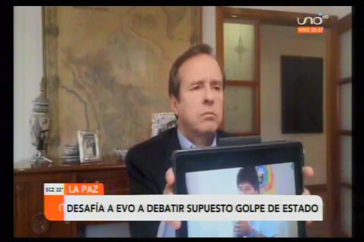 “Tuto” llama cobarde a Evo y  le desafía a debatir supuesto golpe de Estado