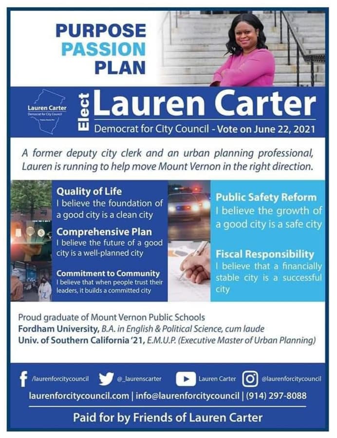 Yonkers Insider Mount Vernon Insider Lauren Carter For Mount Vernon