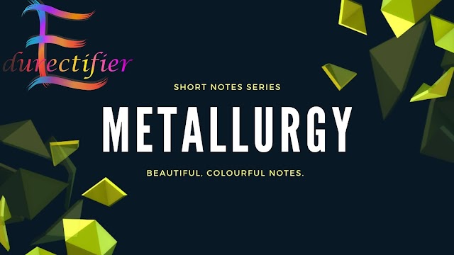 Metallurgy Handwritten Short Notes for JEE Main/NEET | Beautiful, Colourful Notes |