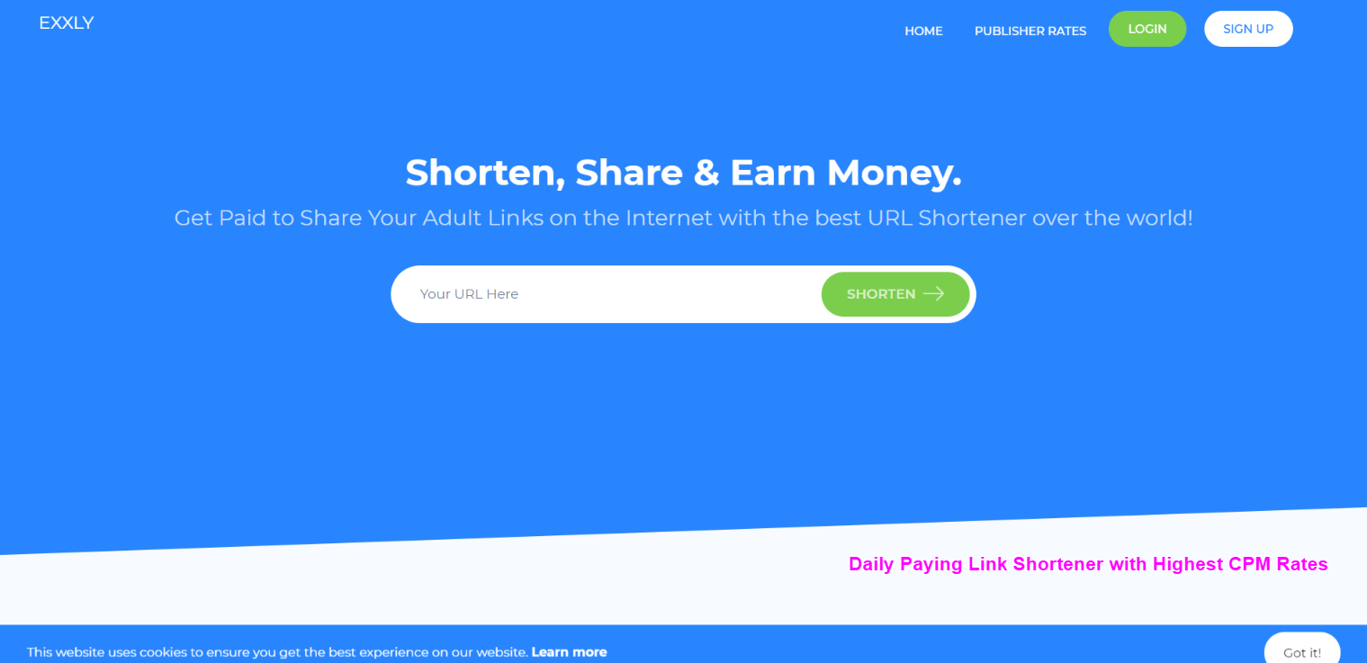 Best 1 Adult URL Shortener site to Make Money Online Shorten Adult Links and Get Paid