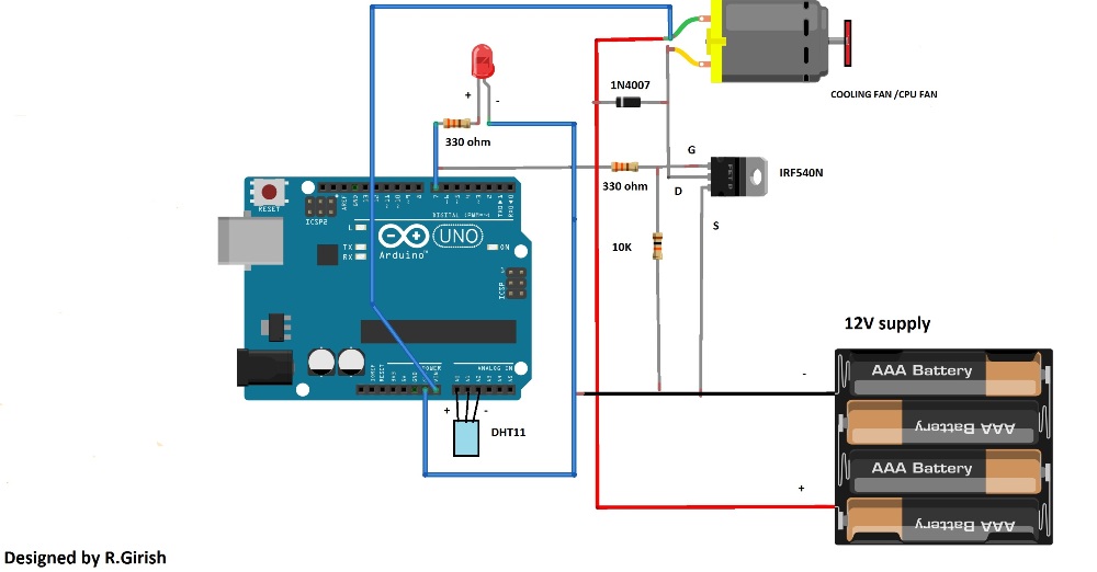 Automatic Temperature Regulator Circuit Using Arduino