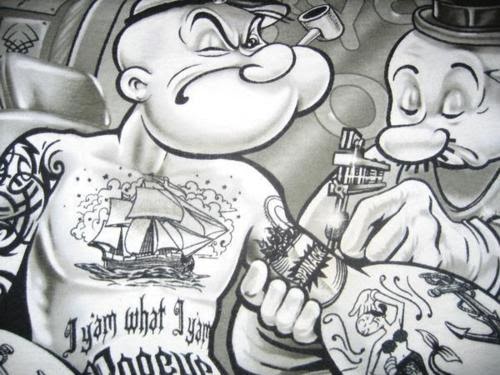 Popeye tattoo by Ingi Bleksmidjan | Post 25339